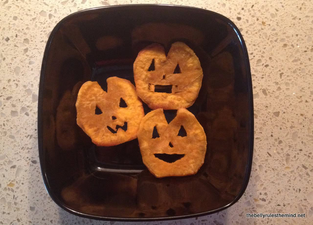 Sweet Potato Jack-O-Lantern fries