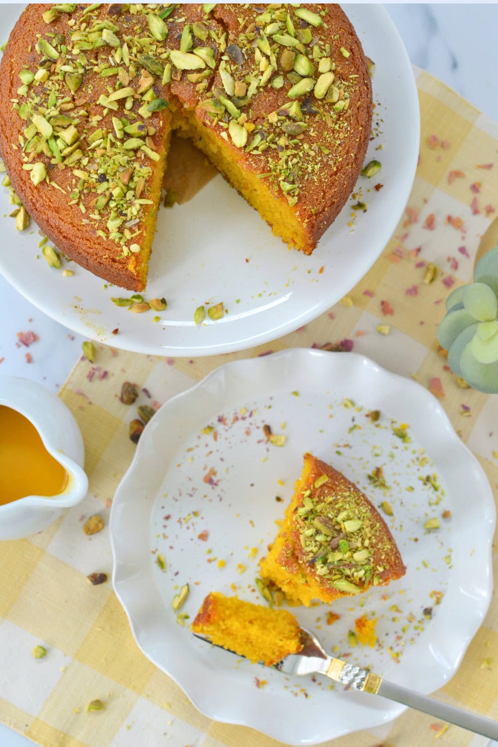 vegan mango cake, Semolina cake , eggless semolina cake