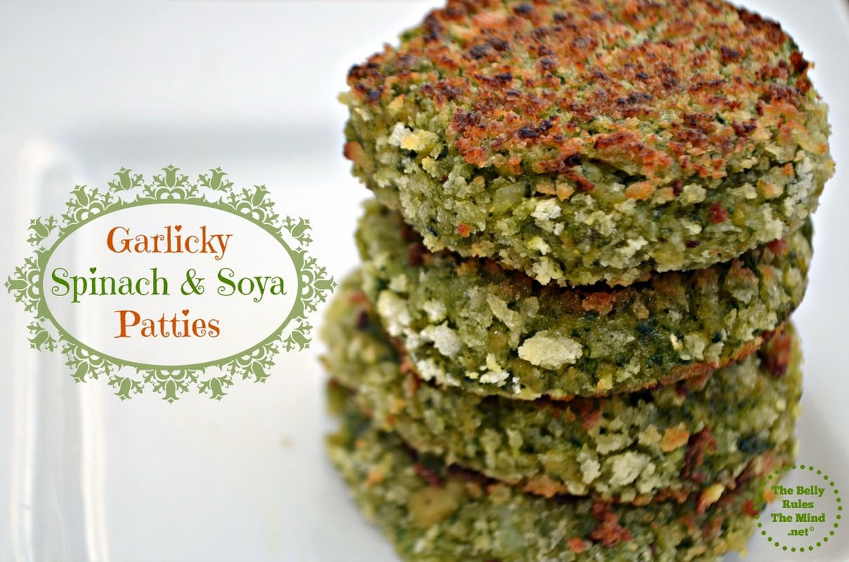 Garlicky Spinach Soya patties The Belly Rules The Mind