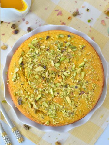 vegan mango cake, Semolina cake , eggless semolina cake