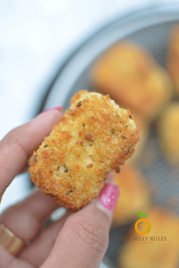 No Fry Crispy Tofu Buffalo Bites / Nuggets TheBellyRulesTheMind