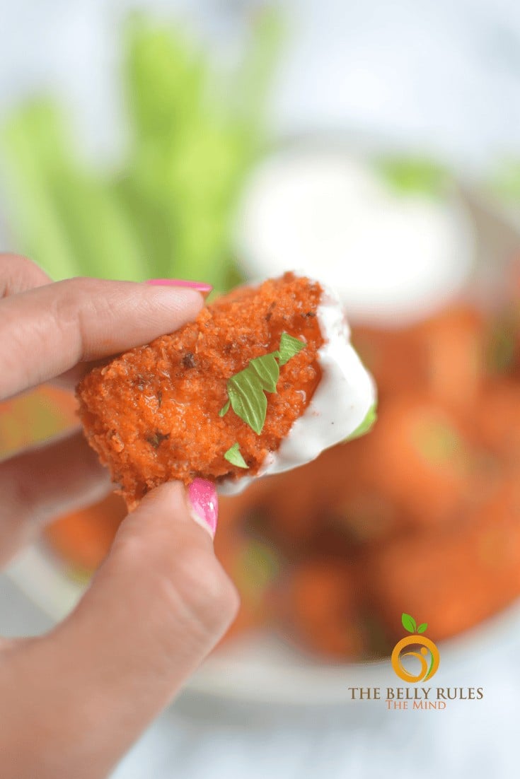 crispy tofu buffalo bites