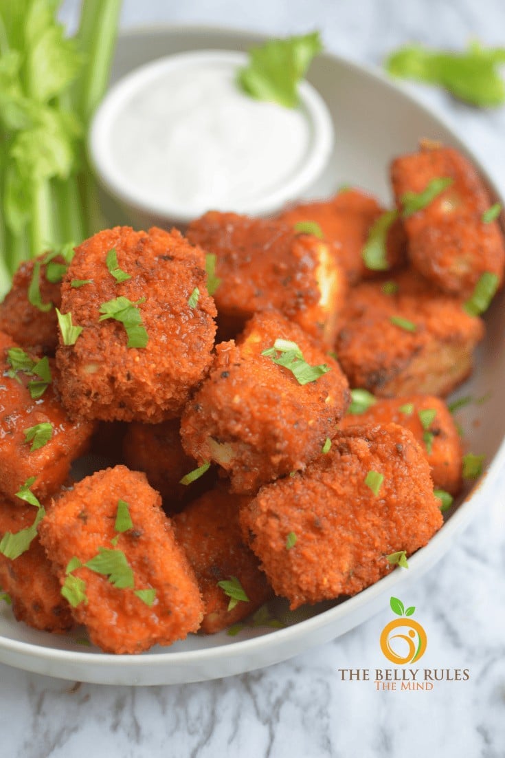 Air fryer Tofu nuggets 8 Air Fryer Crispy Tofu Buffalo Bites