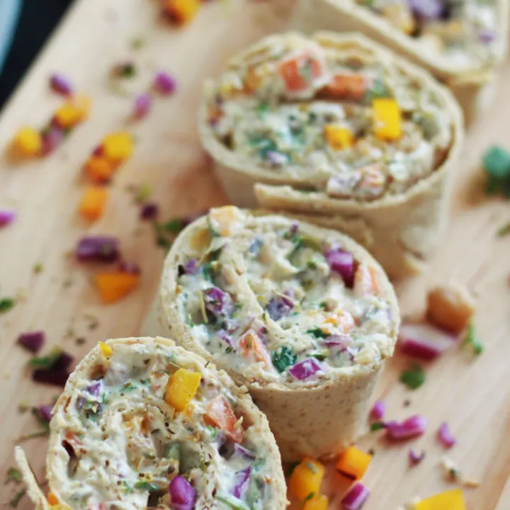Rainbow Vegetables Pinwheels Recipe