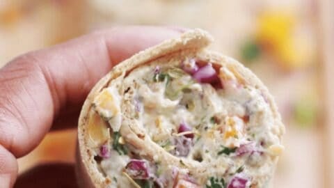 vegetable tortilla roll up
