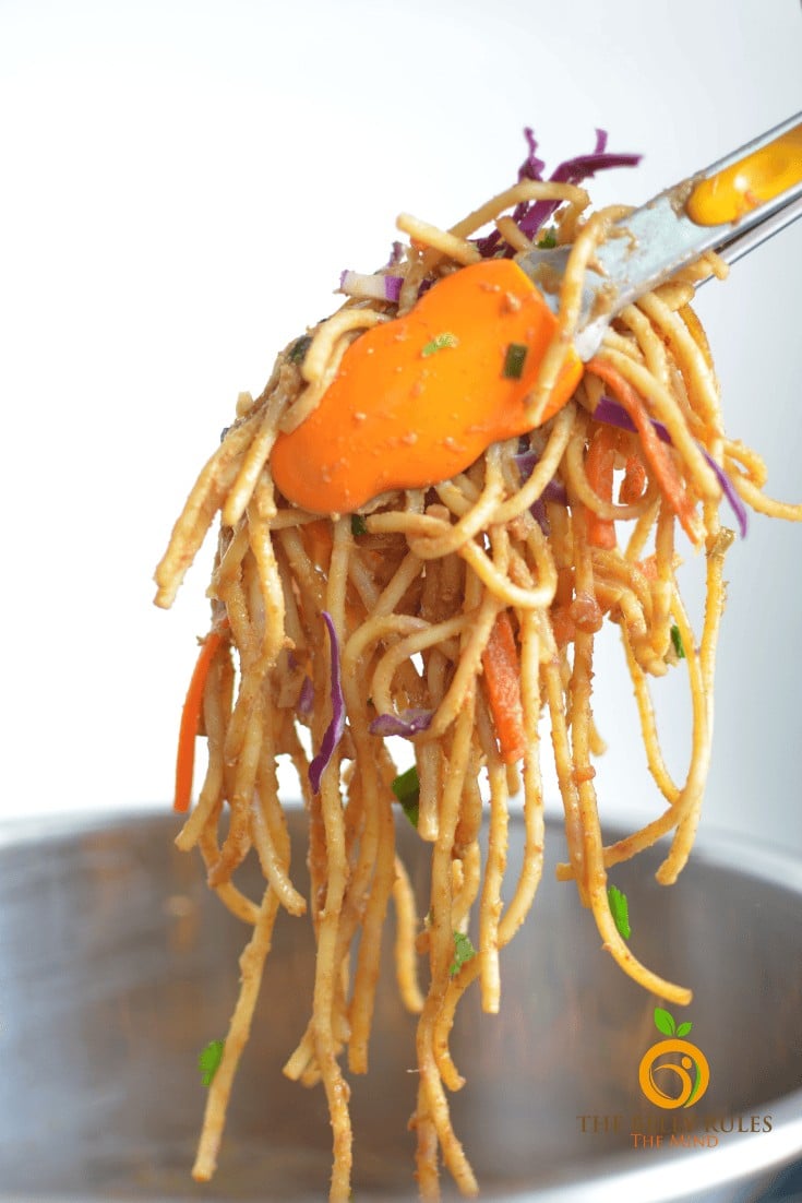 instant pot 10 minute spicy Thai noodle bowl