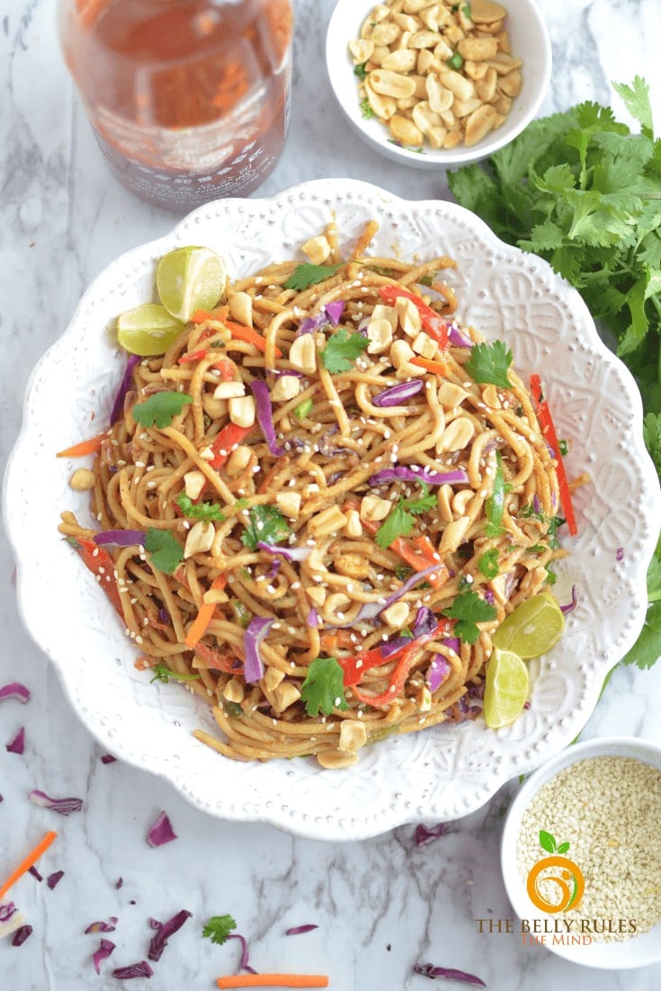 10 minute instant pot spicy Thai noodle bowl