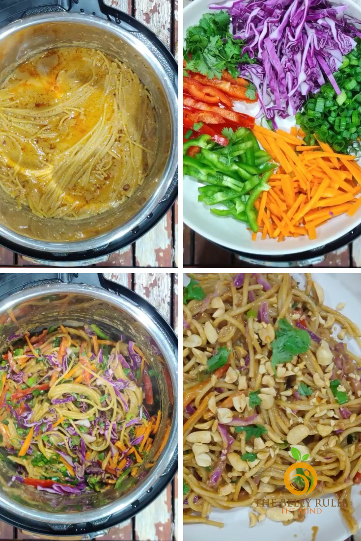 10 minute instant pot spicy Thai noodle bowl