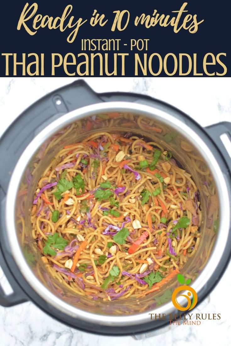 10 minute instant pot spicy Thai noodle bowl