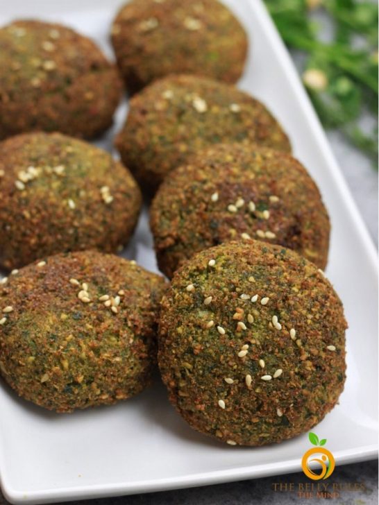Crispy Falafel Recipe - Making Falafel from scratch is easier than you think and so much more healthier. Ultra crispy on the outside and perfectly moist and fluffy on the inside. Chickpeas, herbs and spices is all you need to bake them, air fry them or cook them in your aebleskiver pan.  This recipe is easy to follow and has step by step photos and a video recipe. Vegan. Gluten-Free. Make-ahead & freezer friendly.