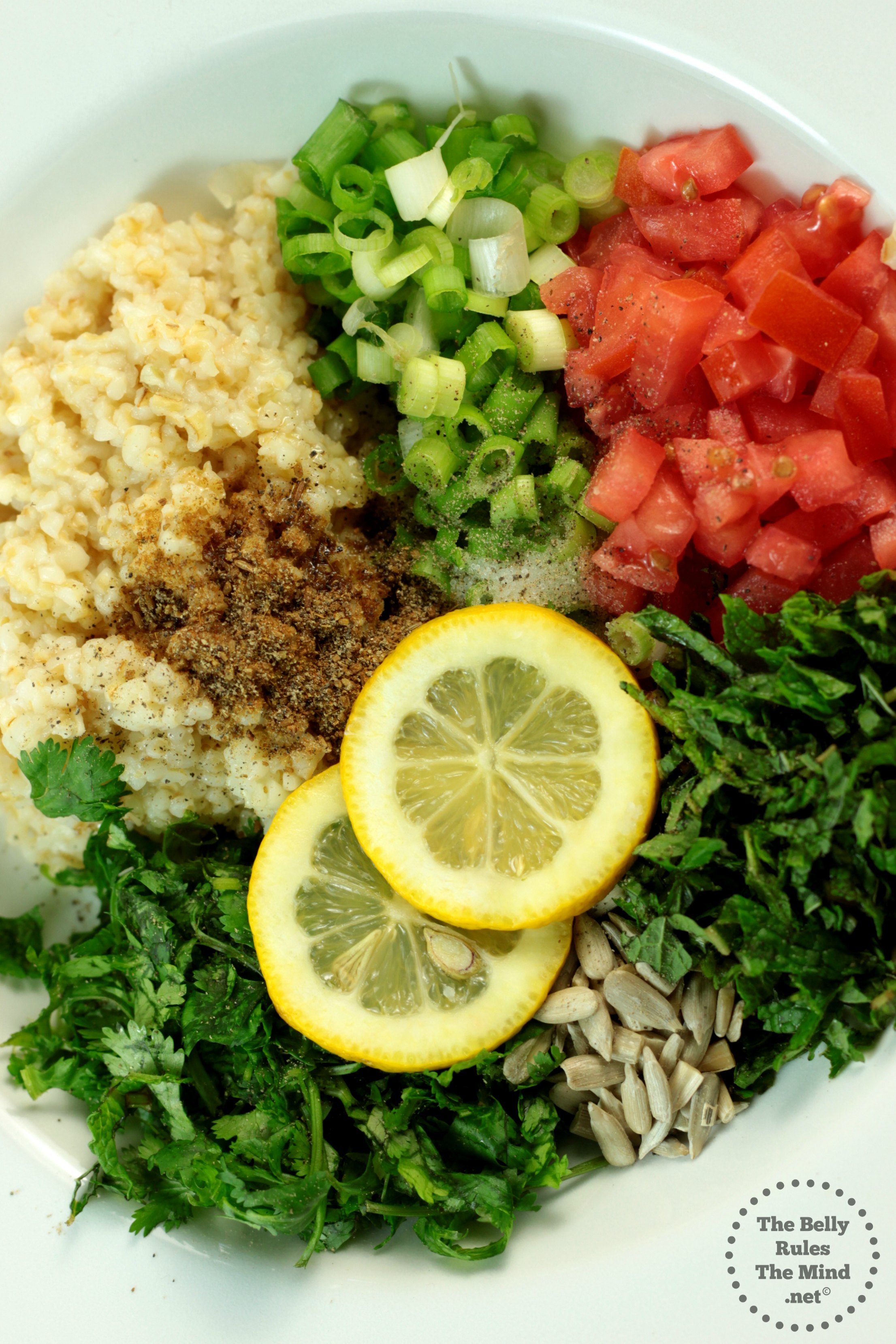 Tabouleh Ingredients chopped