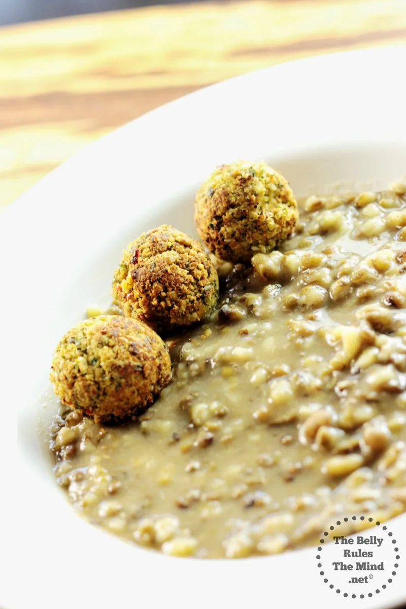 Falafel in Mung Soup, Dal, Stew, Dunken