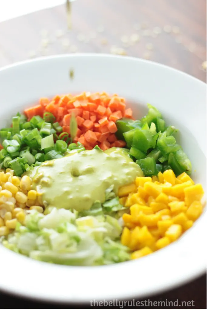 thai salad with green coconut dressing