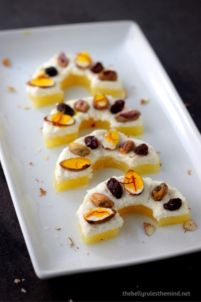 Healthy Pineapple Sandesh Mithai