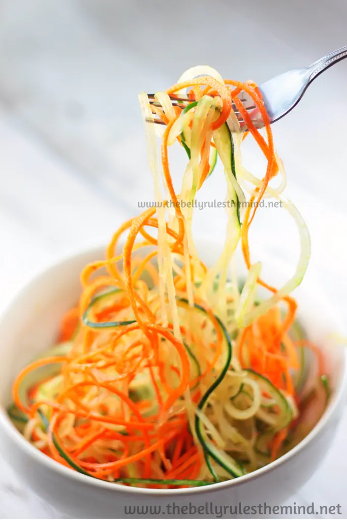 carrot and cucumber noodles