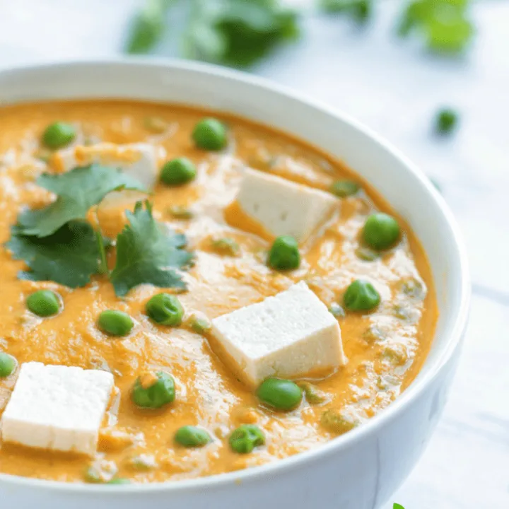 Vegan Tofu Mutter Curried Tofu