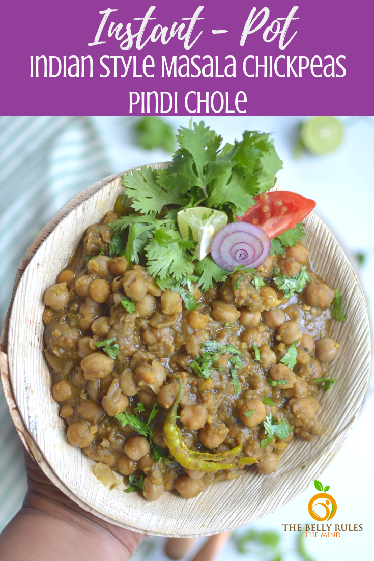 Instant pot Punjabi Pindi Chole _ Indian Style Dry Garbanzo Beans 