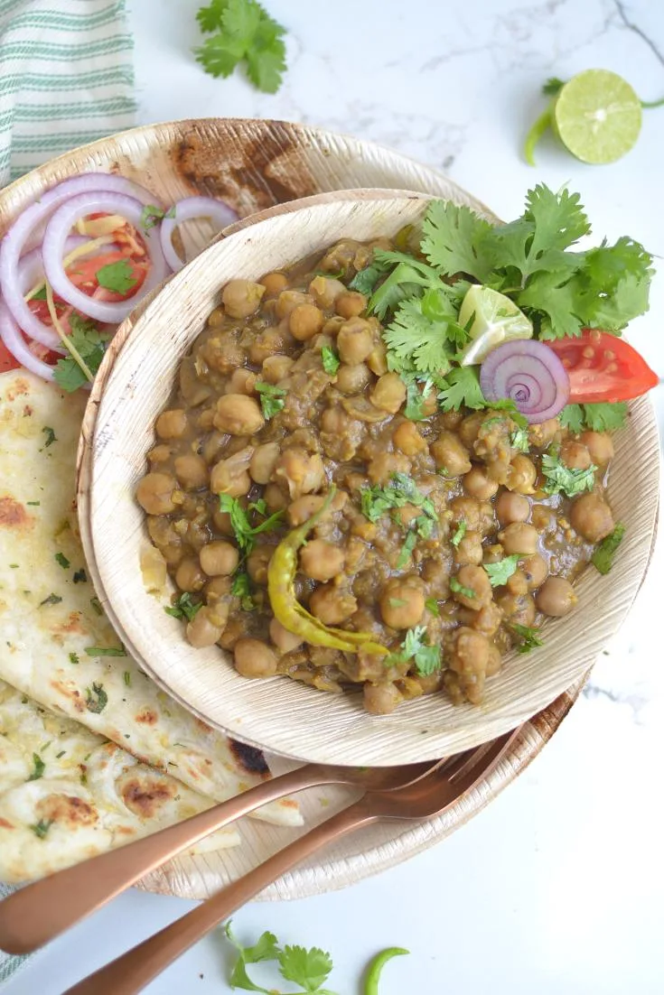 Instant pot Punjabi Pindi Chole _ Indian Style Dry Garbanzo Beans 