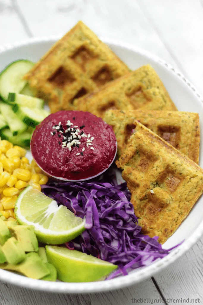 falafel vegan glutenfree waffle