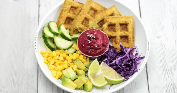 falafel vegan glutenfree waffle