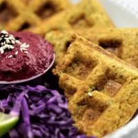 falafel vegan glutenfree waffle