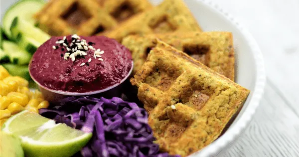 falafel vegan glutenfree waffle