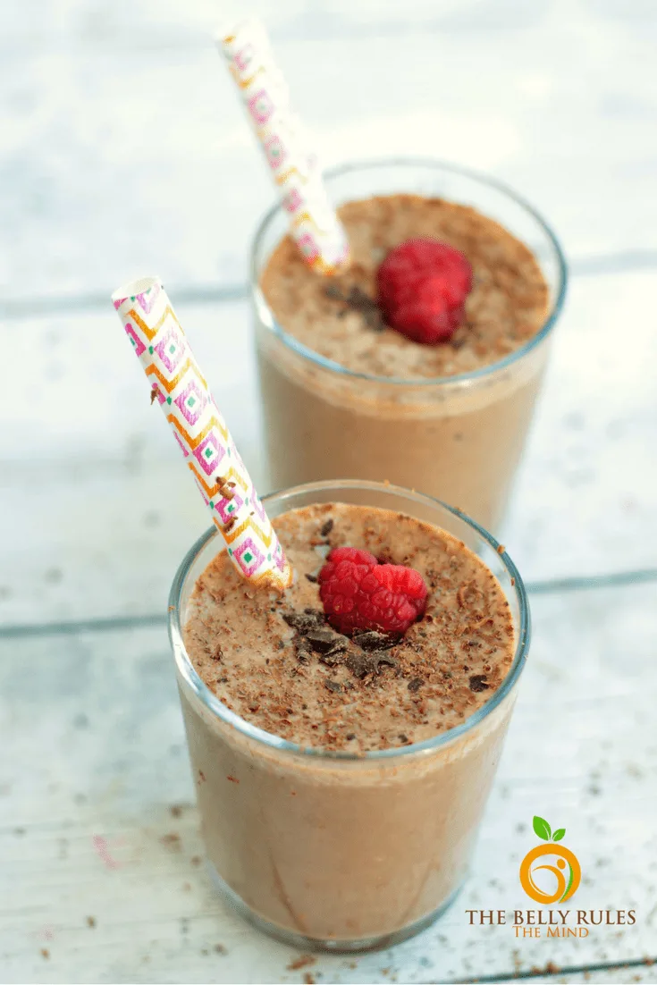 A Healthy Chocolate Smoothie that is actually good for you. 5 ingredients. Vegan. Gluten-Free. Refined Sugar-Free & Grain-Free.