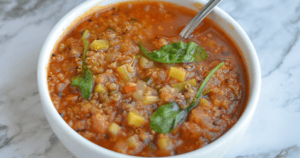 Instant Pot Vegetable Quinoa Soup (V+GF)