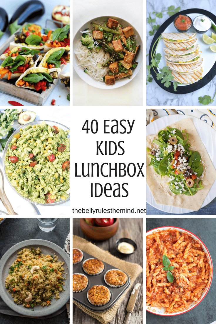 40 Easy Kids Lunch Box Ideas | The Belly Rules The Mind