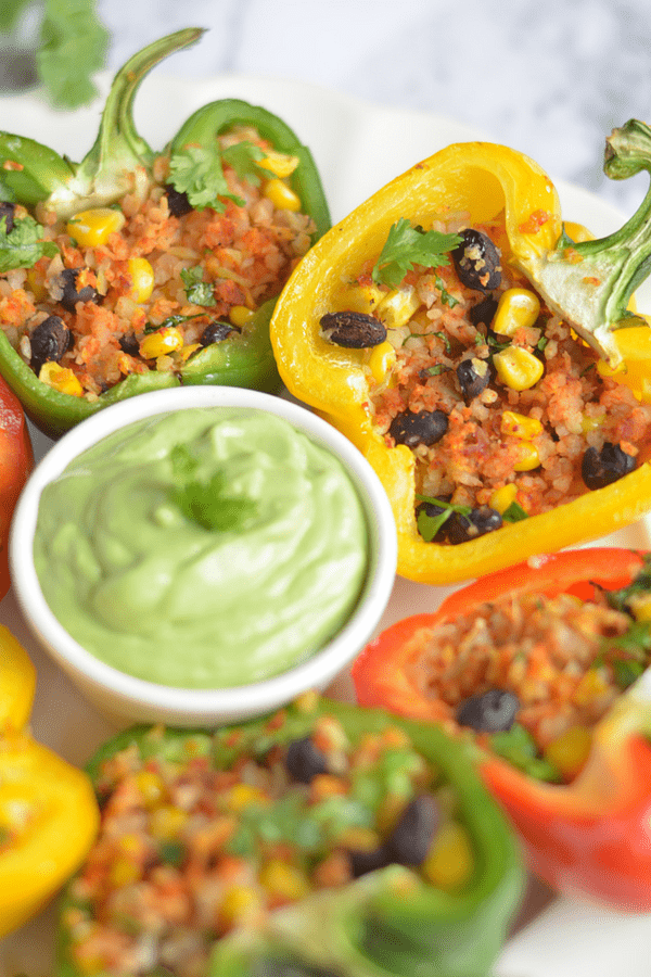 low carb stuffed peppers vegan and gluten free