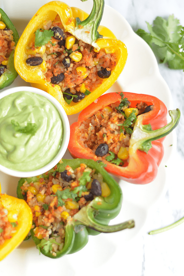 low carb stuffed peppers (Vegan + Gluten-free)