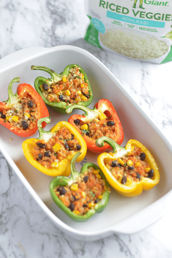low carb stuffed peppers Vegan + Gluten-free