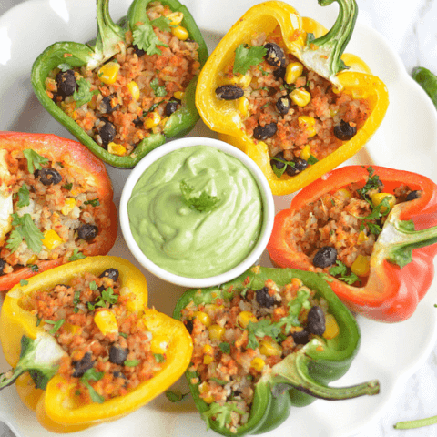 low carb stuffed peppers (Vegan + Gluten-free)