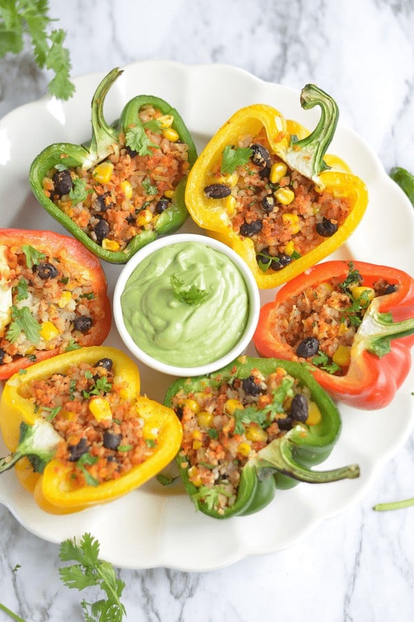 low carb stuffed peppers (Vegan + Gluten-free)