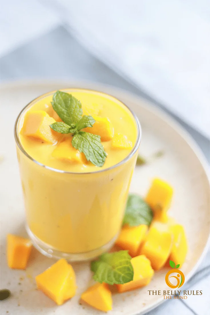 Creamy Mango Lassi (Vegan Yogurt Drink) - Elavegan