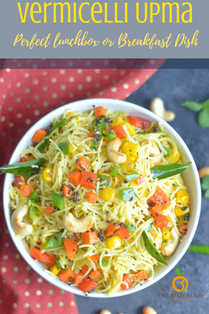 Instant Pot Vegan Vermicelli Bowl Semiya Upma The Belly Rules The Mind
