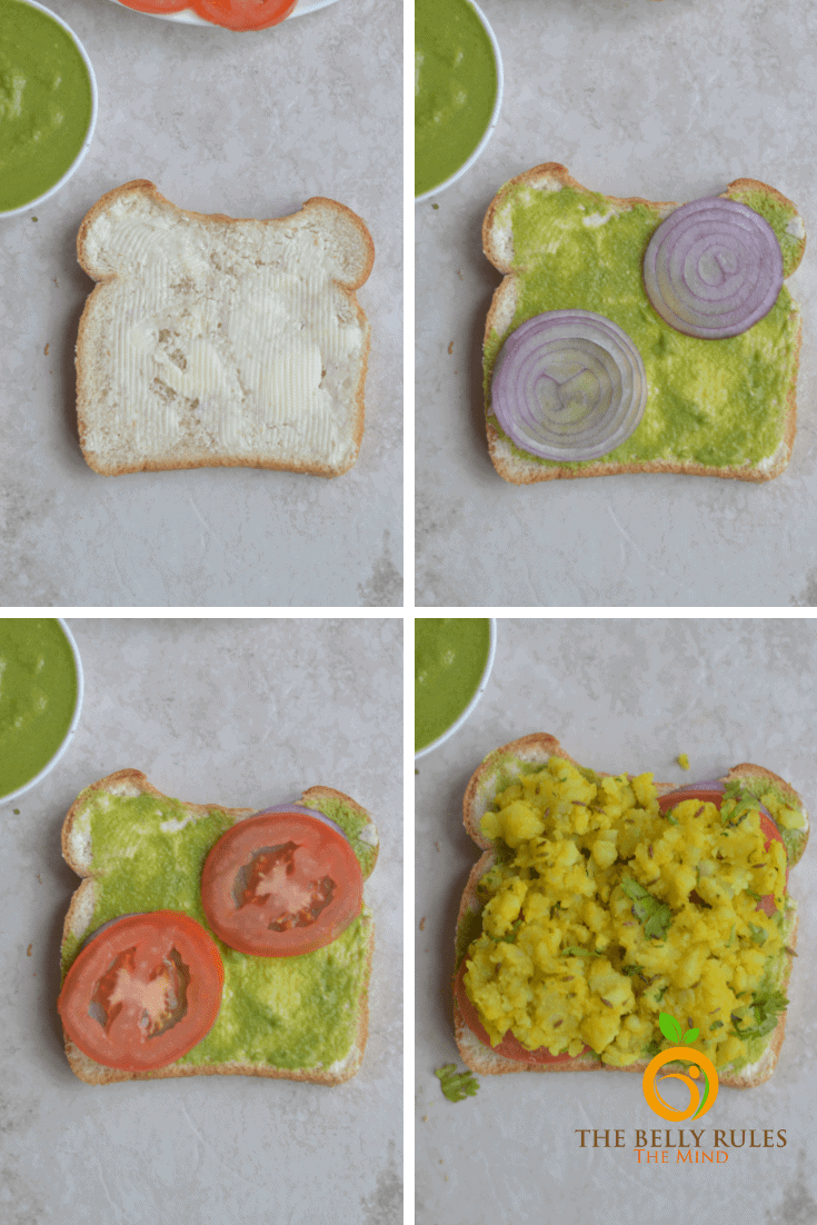 Indian Grilled Sandwich Recipe (With Veggies) » Dassana's Veg Recipes