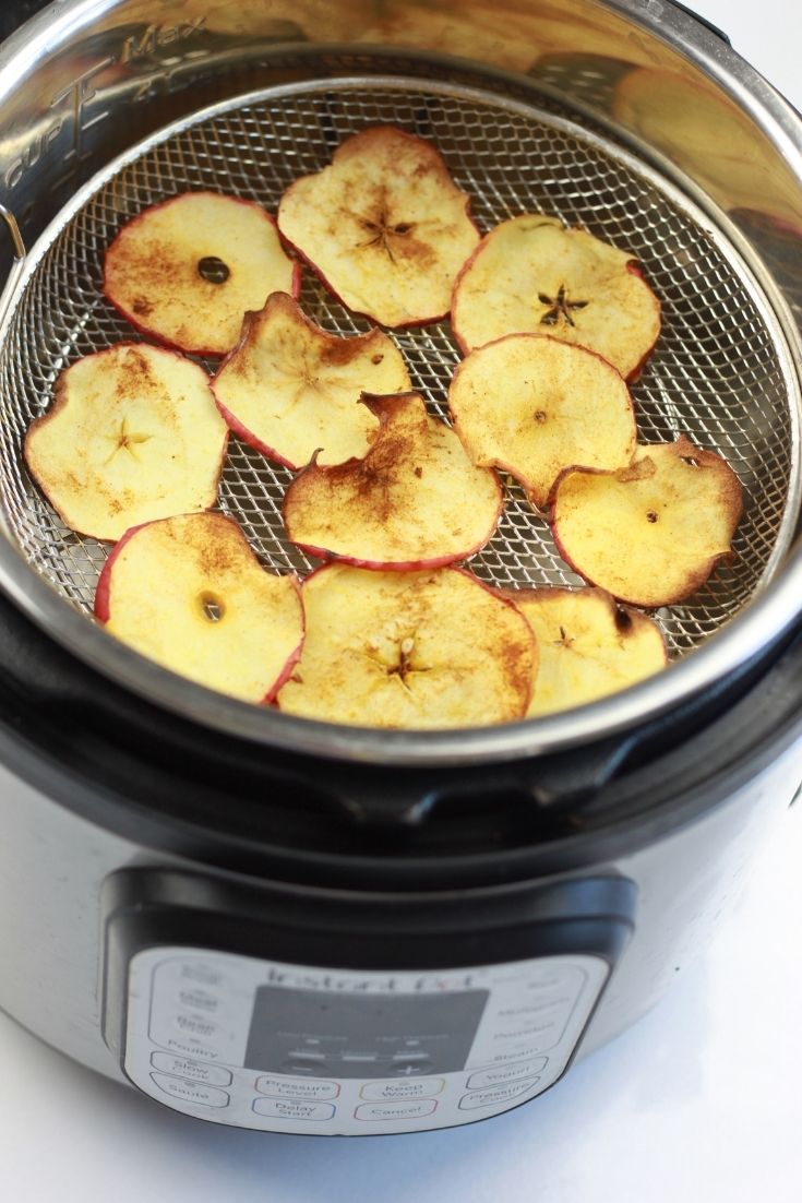 Air Fryer Apple Chips with Video TheBellyRulesTheMind