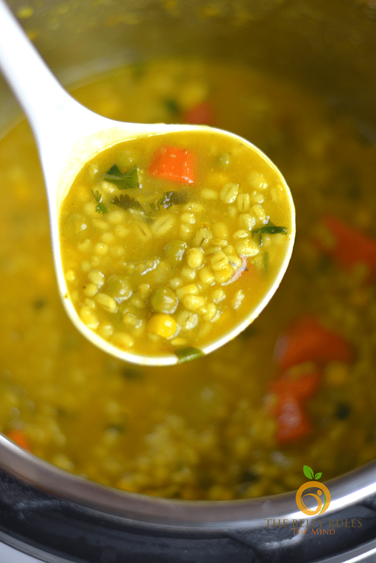 Instant pot vegetable barley soup 