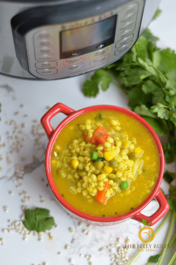 Instant pot vegetable barley soup