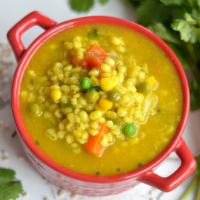 instant pot vegetable barley soup / barley soup recipe