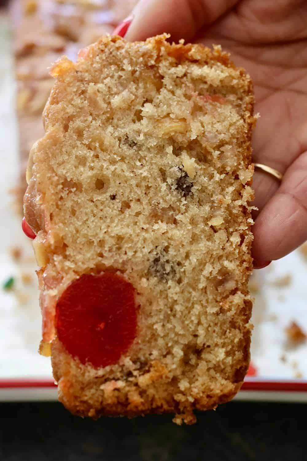 slice of christmas cake