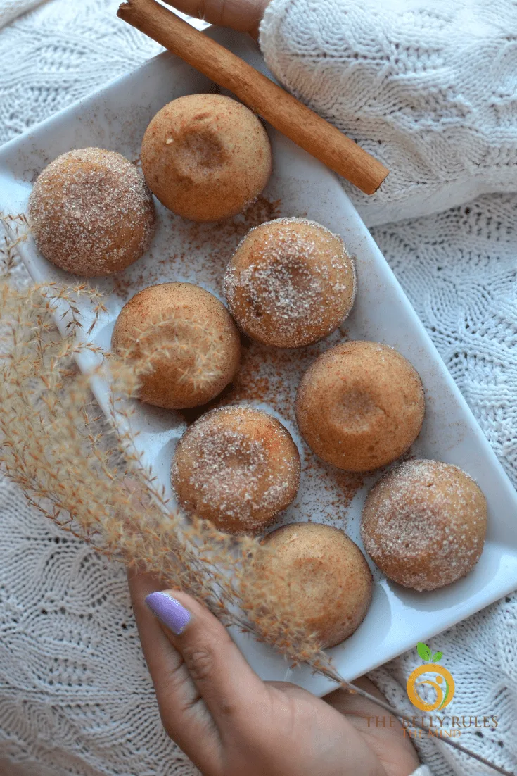 instant pot homemade churro bites- churro muffins