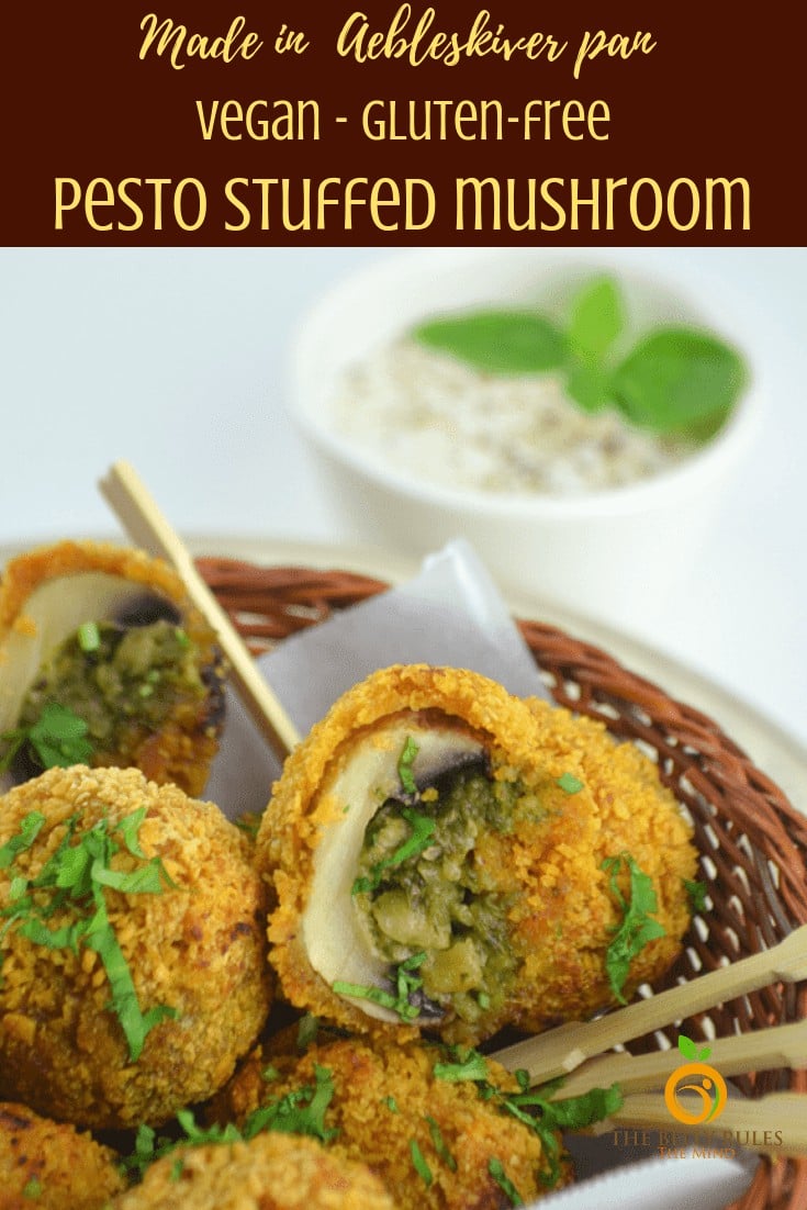 Aebleskiver pan pesto stuffed mushroom No Fry Appe Pan Recipes, Tricks & Video