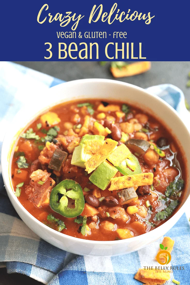 Instant Pot Three Bean Chili - The Belly Rules The Mind