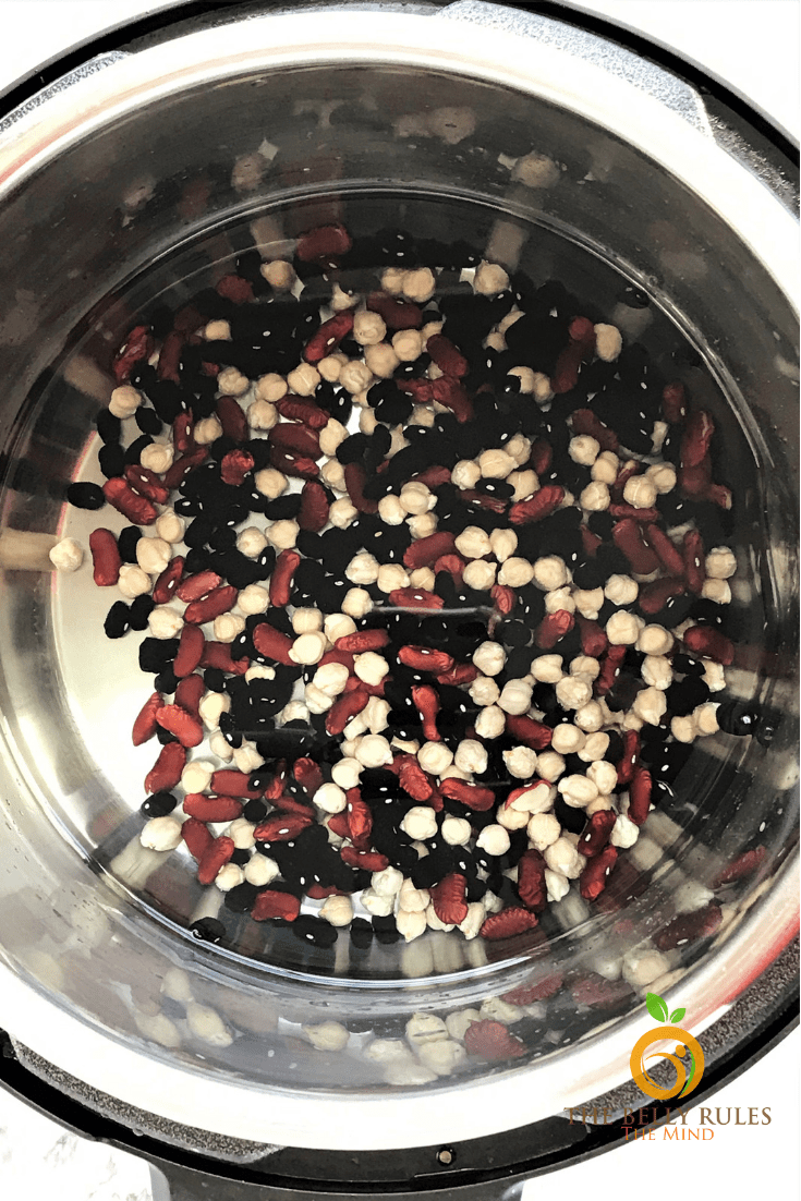 beans soaking in the instant pot