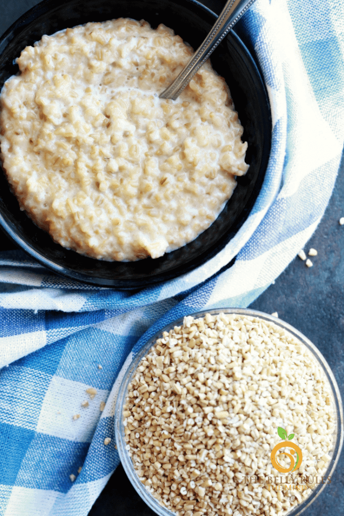 steel cut oats in bowls