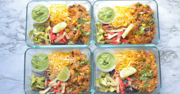 Instant Pot Meal Prep - Quinoa Burrito Bowl - The Belly Rules The Mind