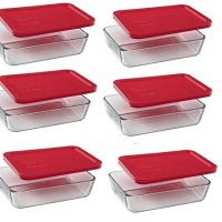 Pyrex 3-Cup Rectangle Food Storage Container (Value Pack of 6 Containers)