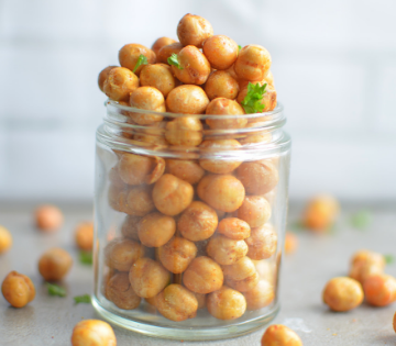 air fryer spicy roasted chickpeas